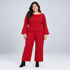 Enterito mujer talla grande rojo Adrianna Papell elegante