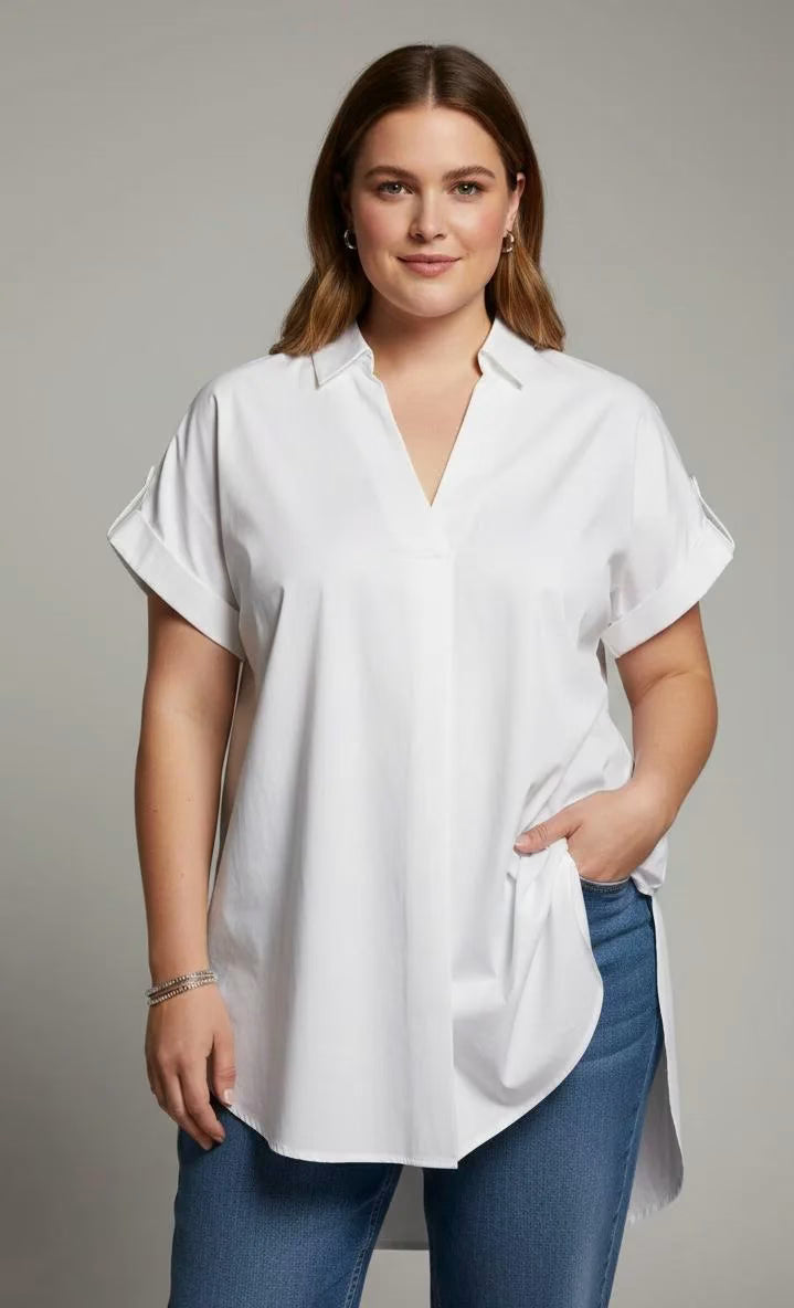 Vestido blanco mujer talla grande Zara Basic XL