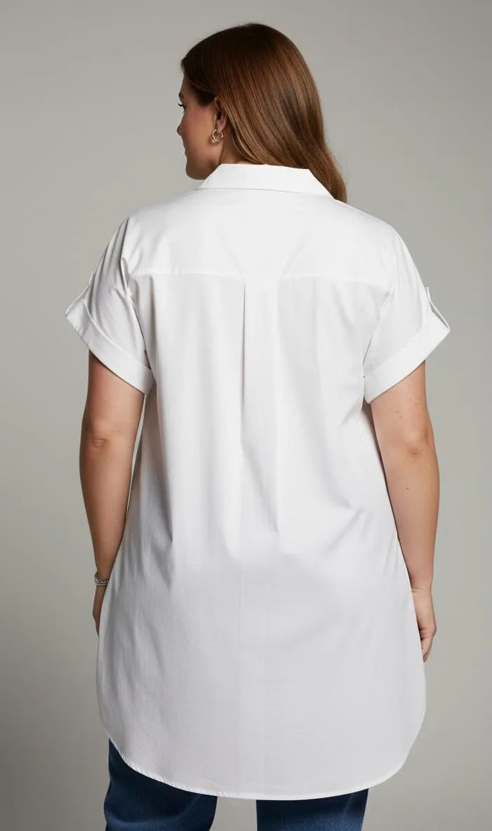 Vestido blanco mujer talla grande Zara Basic XL