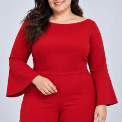 Enterito mujer talla grande rojo Adrianna Papell elegante
