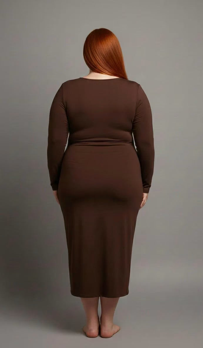 Vestido café moro mujer talla grande Wild Fable 3XL