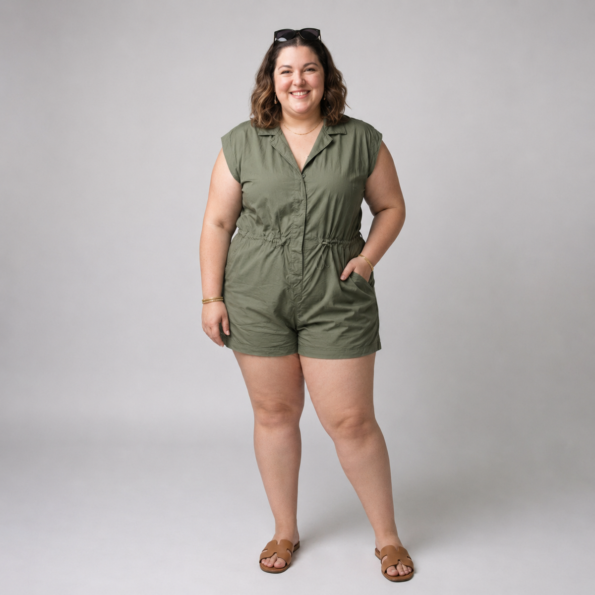 Enterito mujer talla grande verde Celebrity Pink 2XL a 3XL