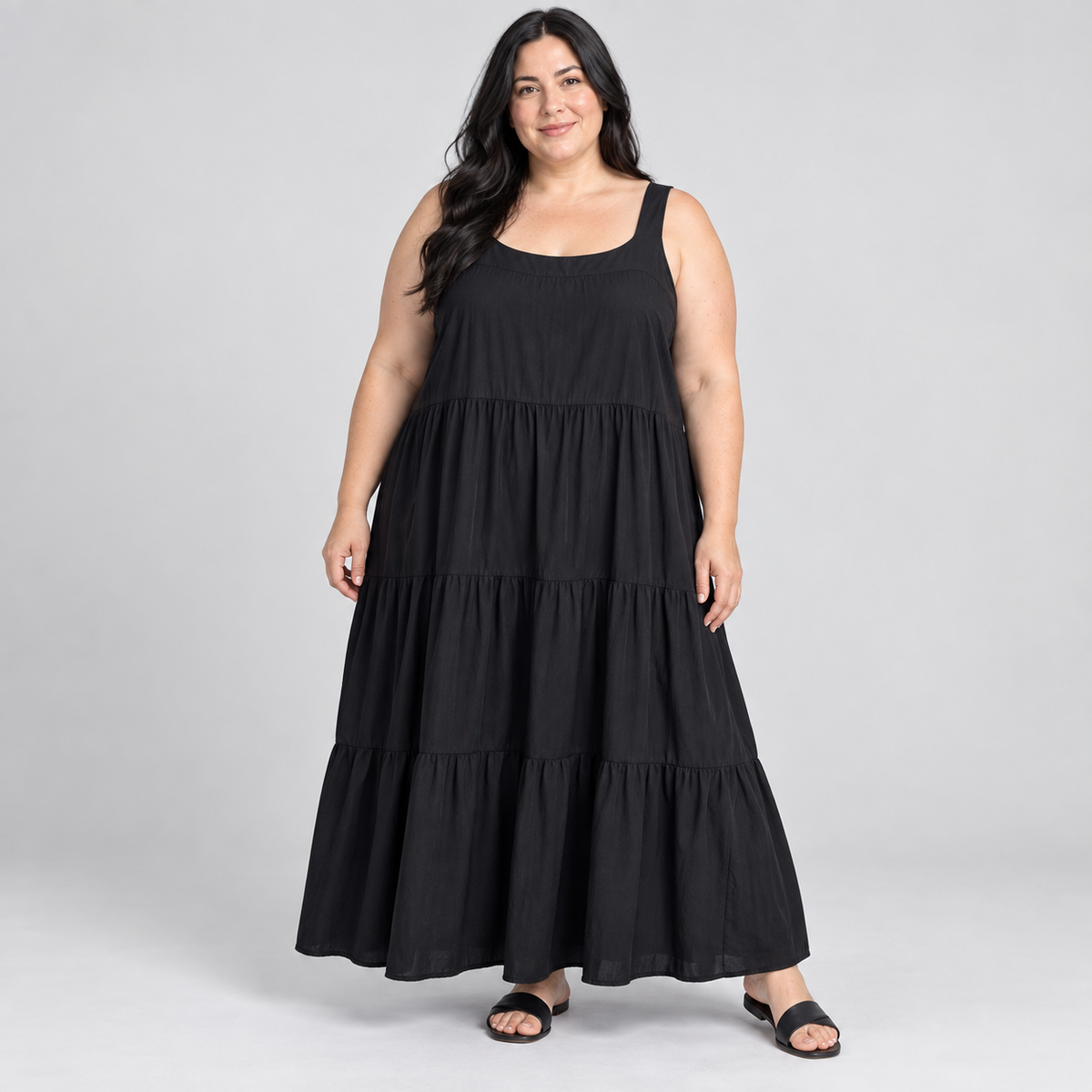 vestido negro sin mangas goodfellow&co 2XL