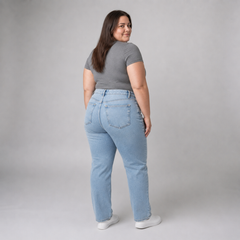Jeans Old Navy mujer recto tiro alto talla grande