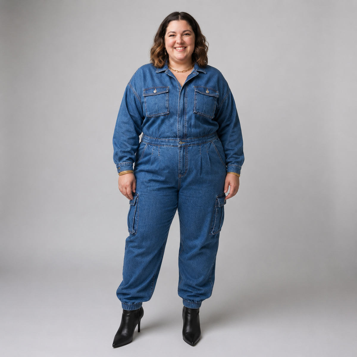 Enterito mezclilla mujer talla grande Fashion Nova XL–2XL