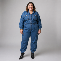 Enterito mezclilla mujer talla grande Fashion Nova XL–2XL