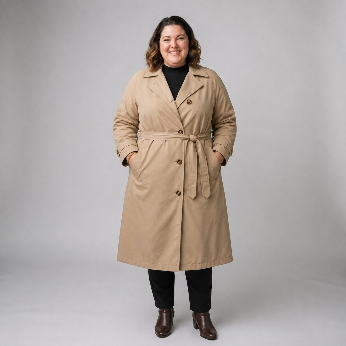 Trench mujer talla grande beige ASOS Design 4XL acolchado