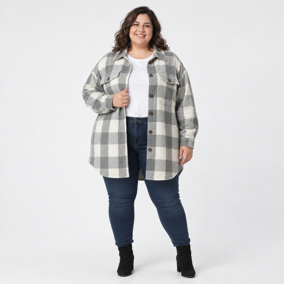 Chaqueta afranelada a cuadros Old Navy
