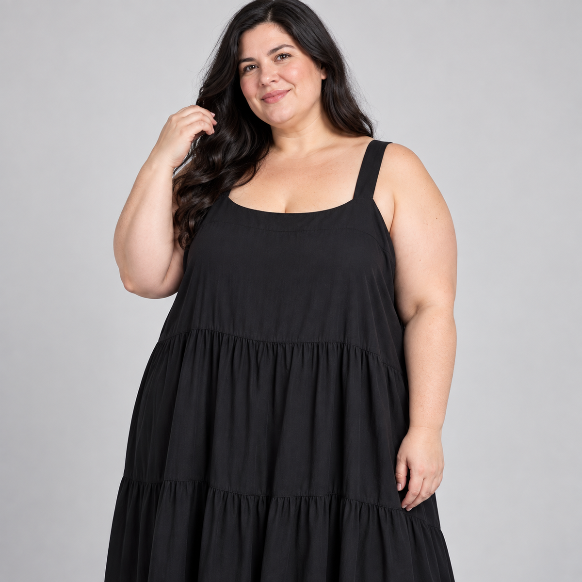 vestido negro sin mangas goodfellow&co 2XL