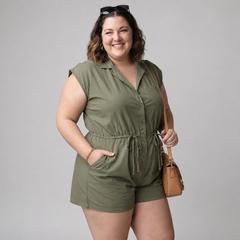 Enterito mujer talla grande verde Celebrity Pink 2XL a 3XL