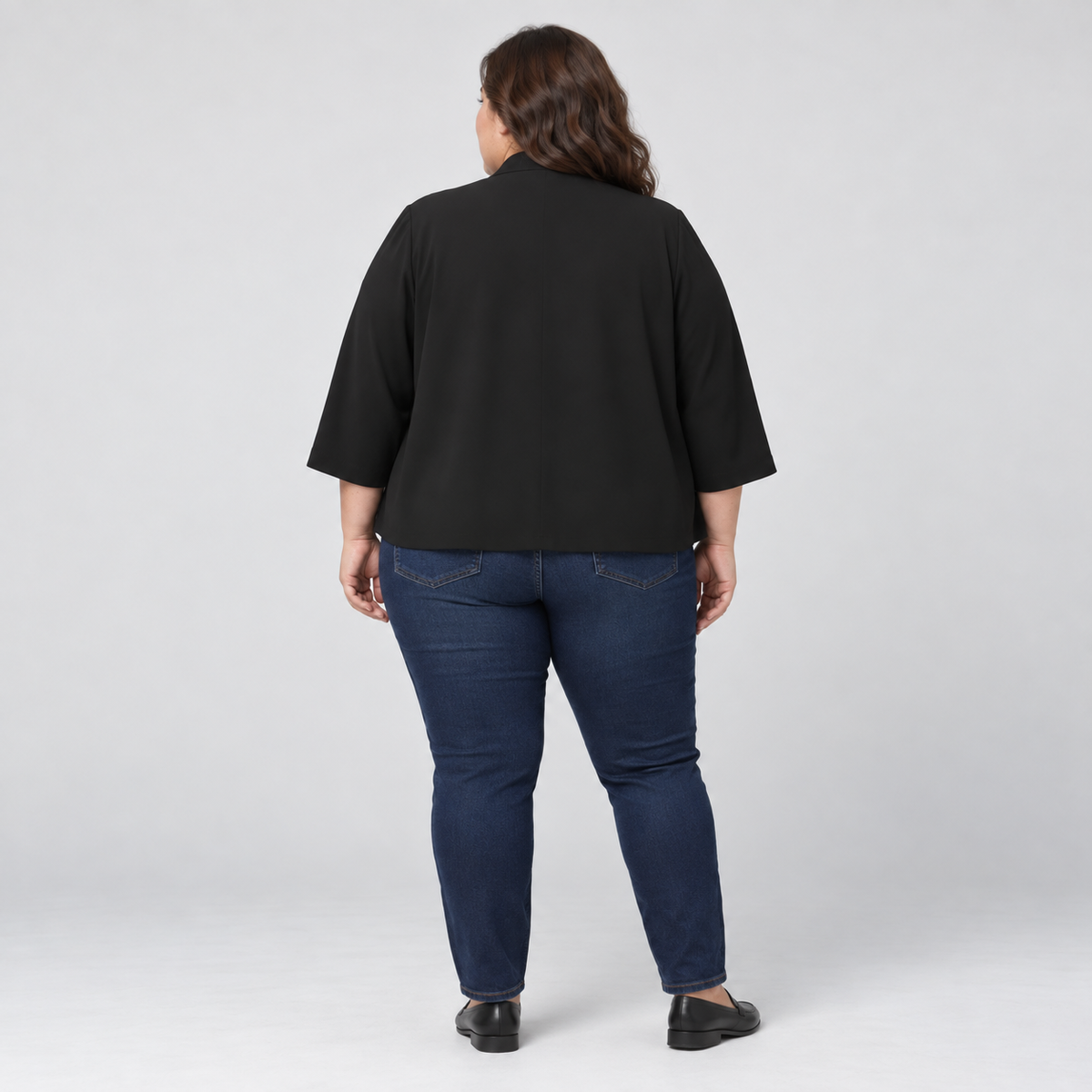 Chaqueta negra abierta mujer talla grande Max Studio XL