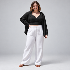 Conjunto top y blusa lino mujer marca Sheup moda Brasil