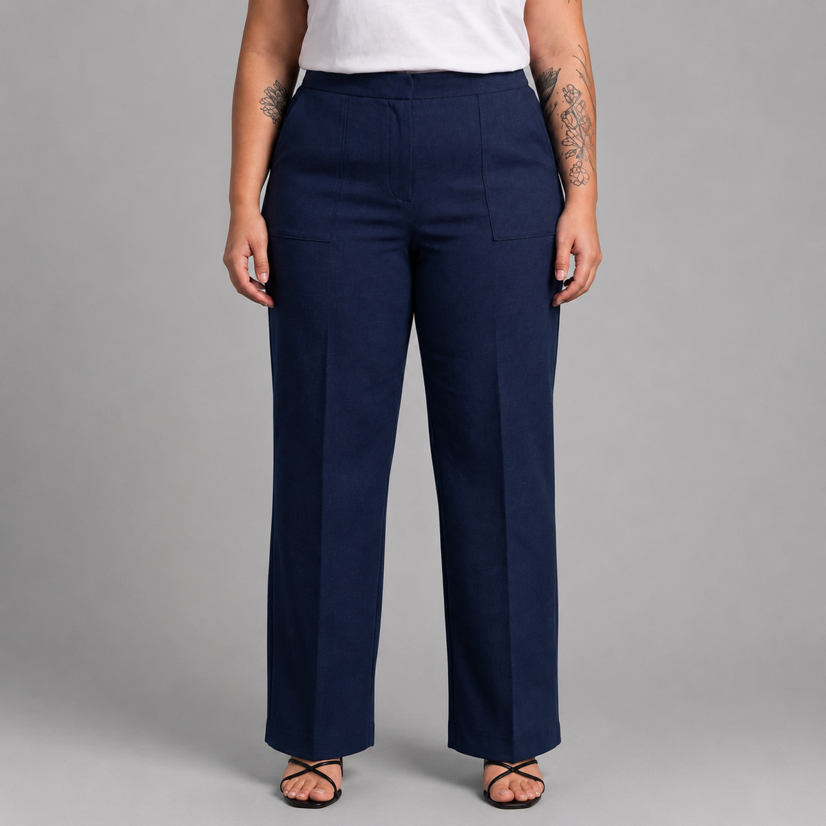 Pantalón mujer talla grande azul Mondetta XL elasticado forrado