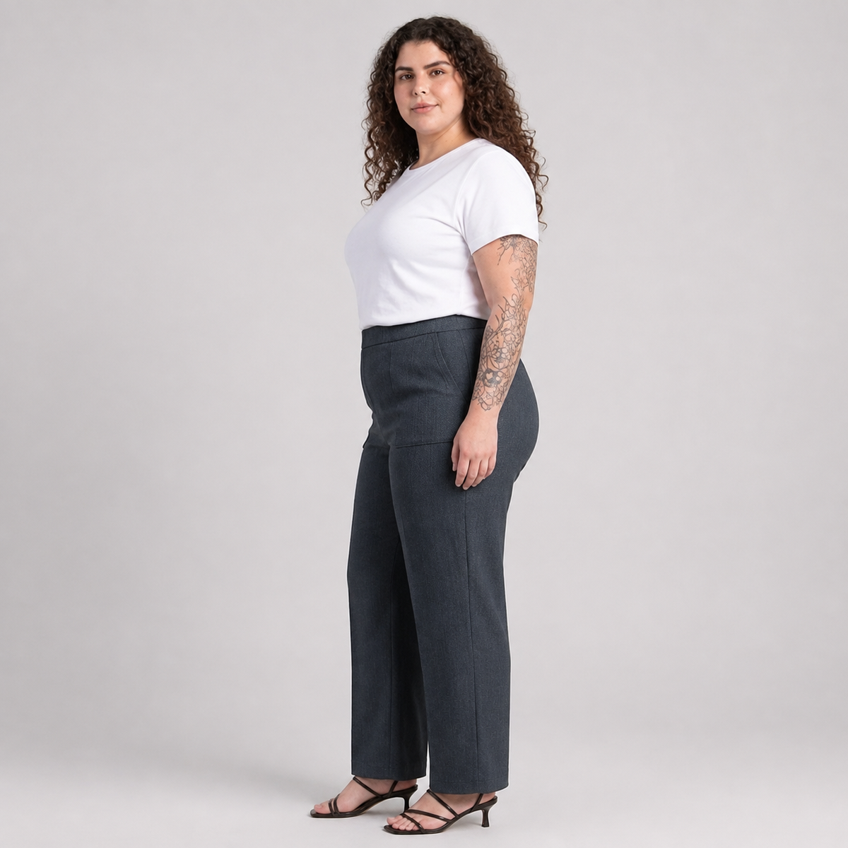 Pantalón mujer talla grande gris oscuro Mondetta XL