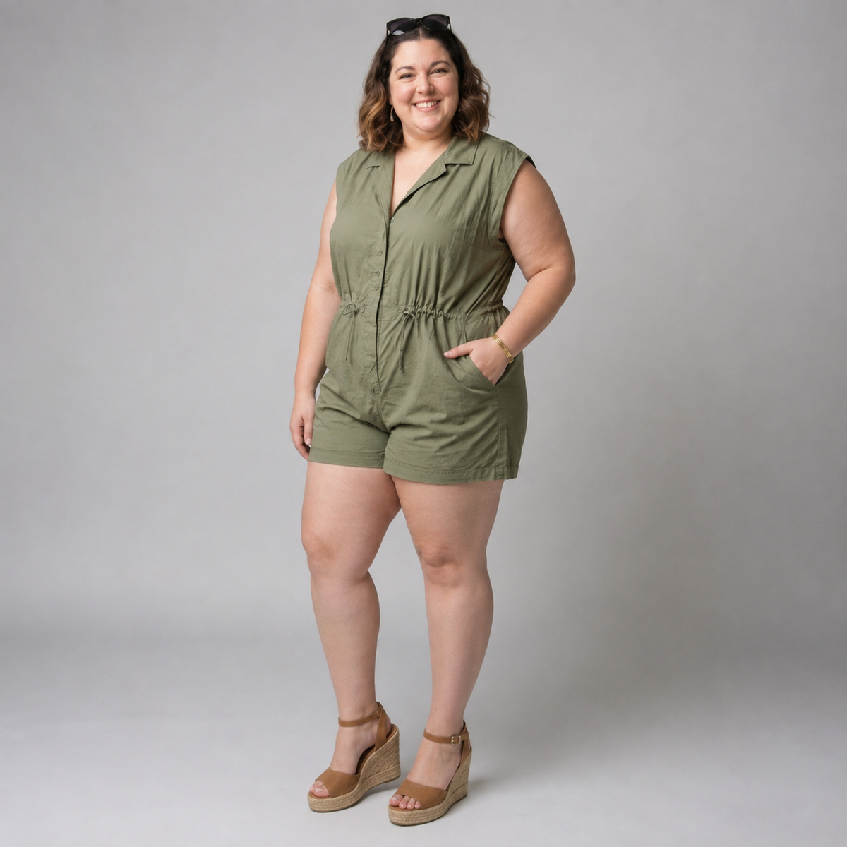 Enterito mujer talla grande verde Celebrity Pink 2XL a 3XL