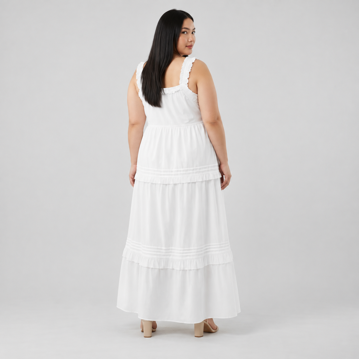 Vestido verano mujer Old Navy blanco con tirantes talla L