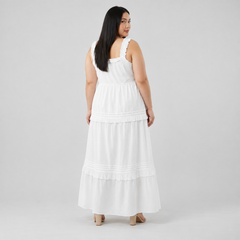 Vestido verano mujer Old Navy blanco con tirantes talla L
