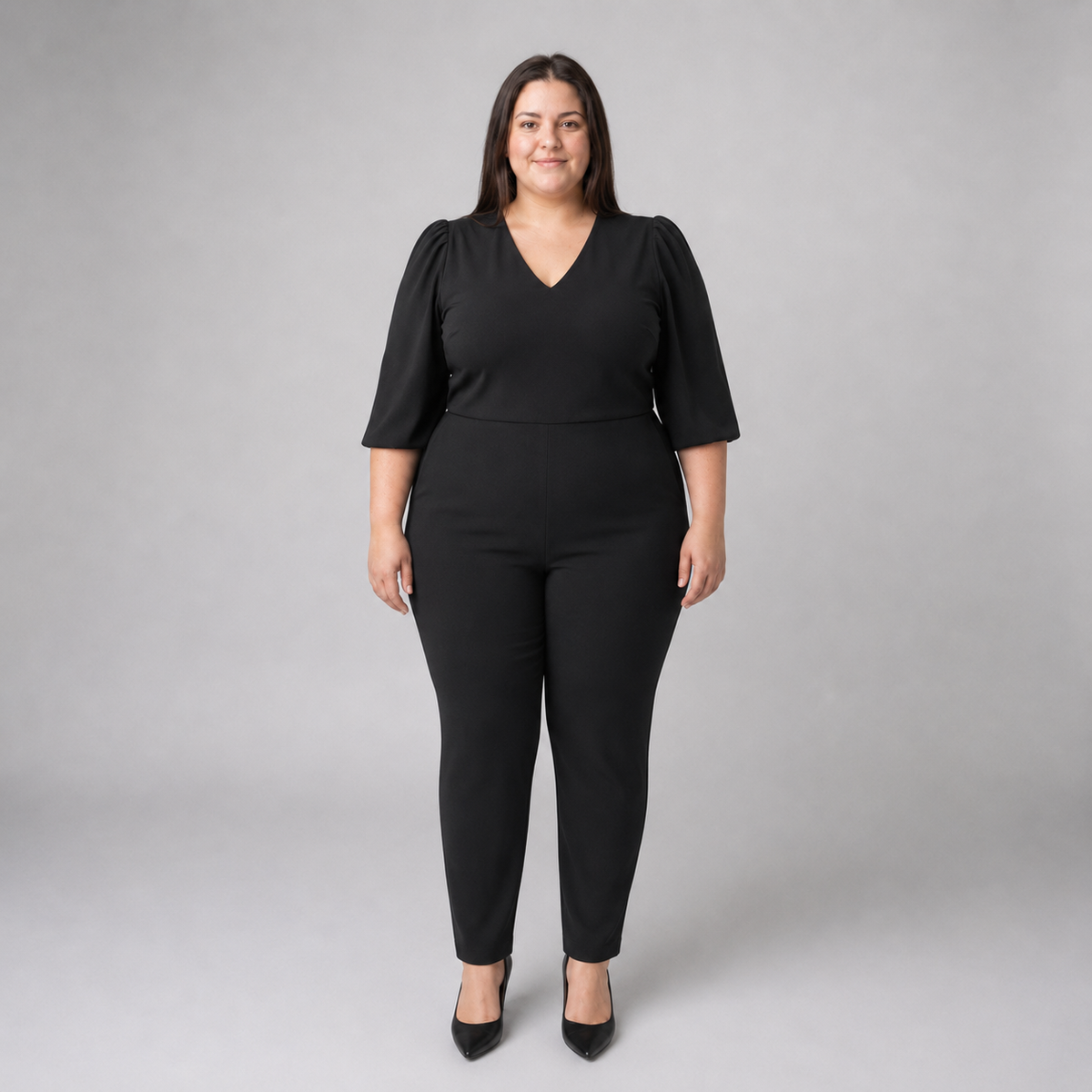 Enterito negro de vestir mujer talla grande Donna Morgan 2XL