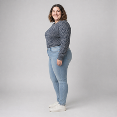 Sweater mujer talla grande azul jaspeado Universal Thread XL