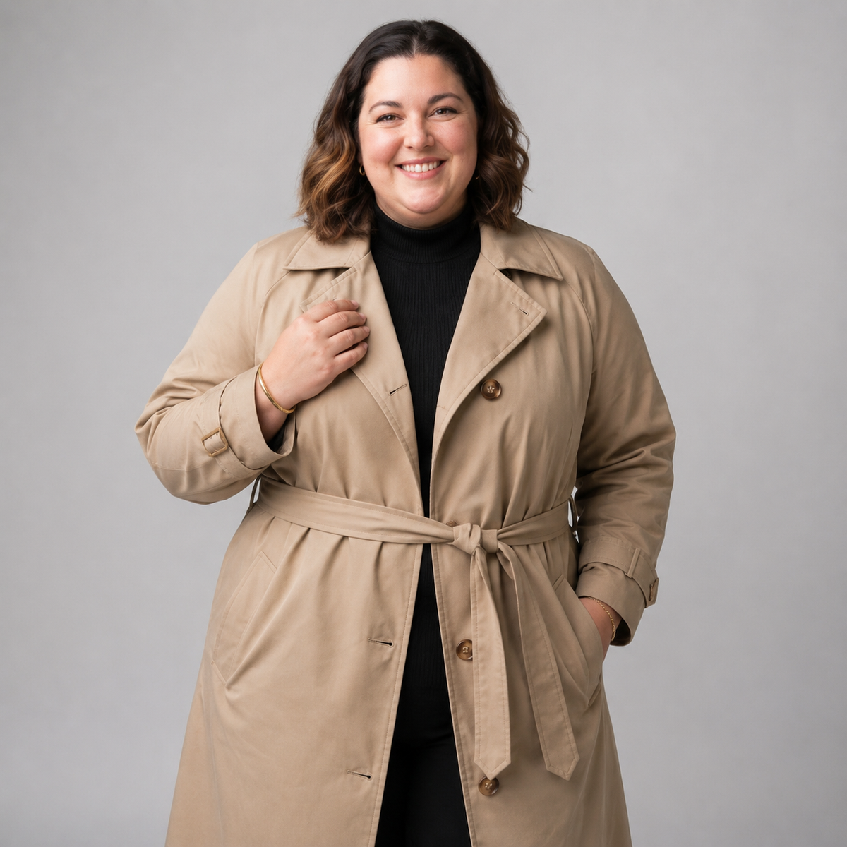 Trench mujer talla grande beige ASOS Design 4XL acolchado