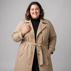 Trench mujer talla grande beige ASOS Design 4XL acolchado