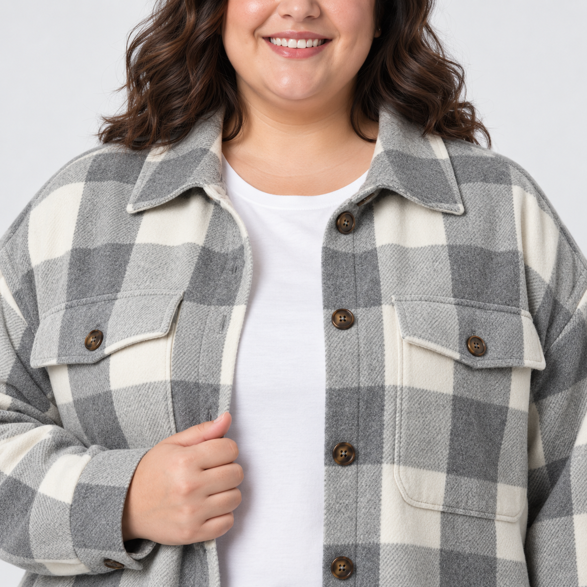 Chaqueta afranelada a cuadros Old Navy