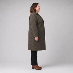 Abrigo jaspeado mujer talla grande Ava Viv XL–2XL