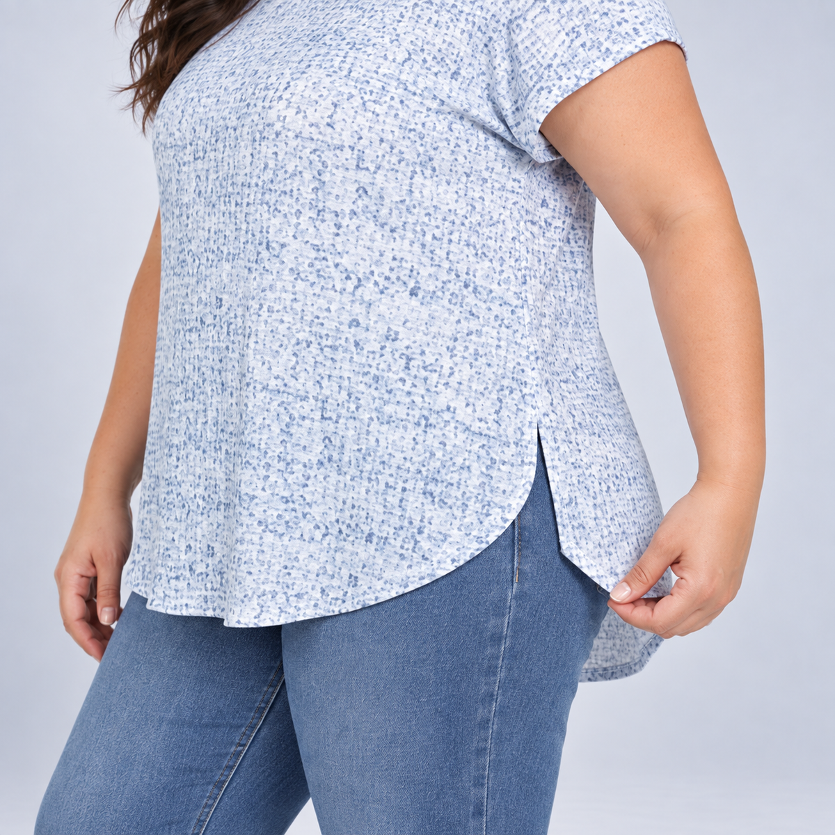 Blusa Orvis de calce suelto para mujer talla grande
