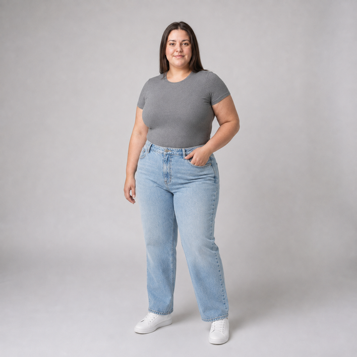Jeans Old Navy mujer recto tiro alto talla grande