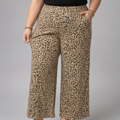 Pantalón palazzo print mujer talla grande tela Sofía confección nacional
