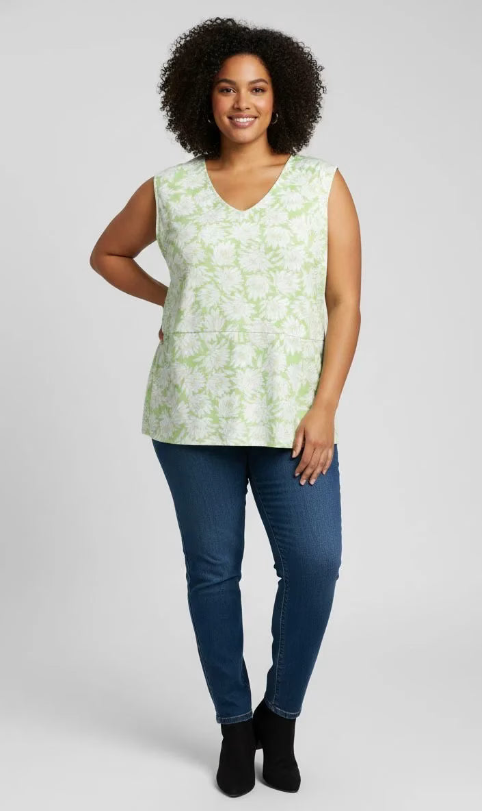 Blusa mujer Alfani estampado floral tela liviana talla grande