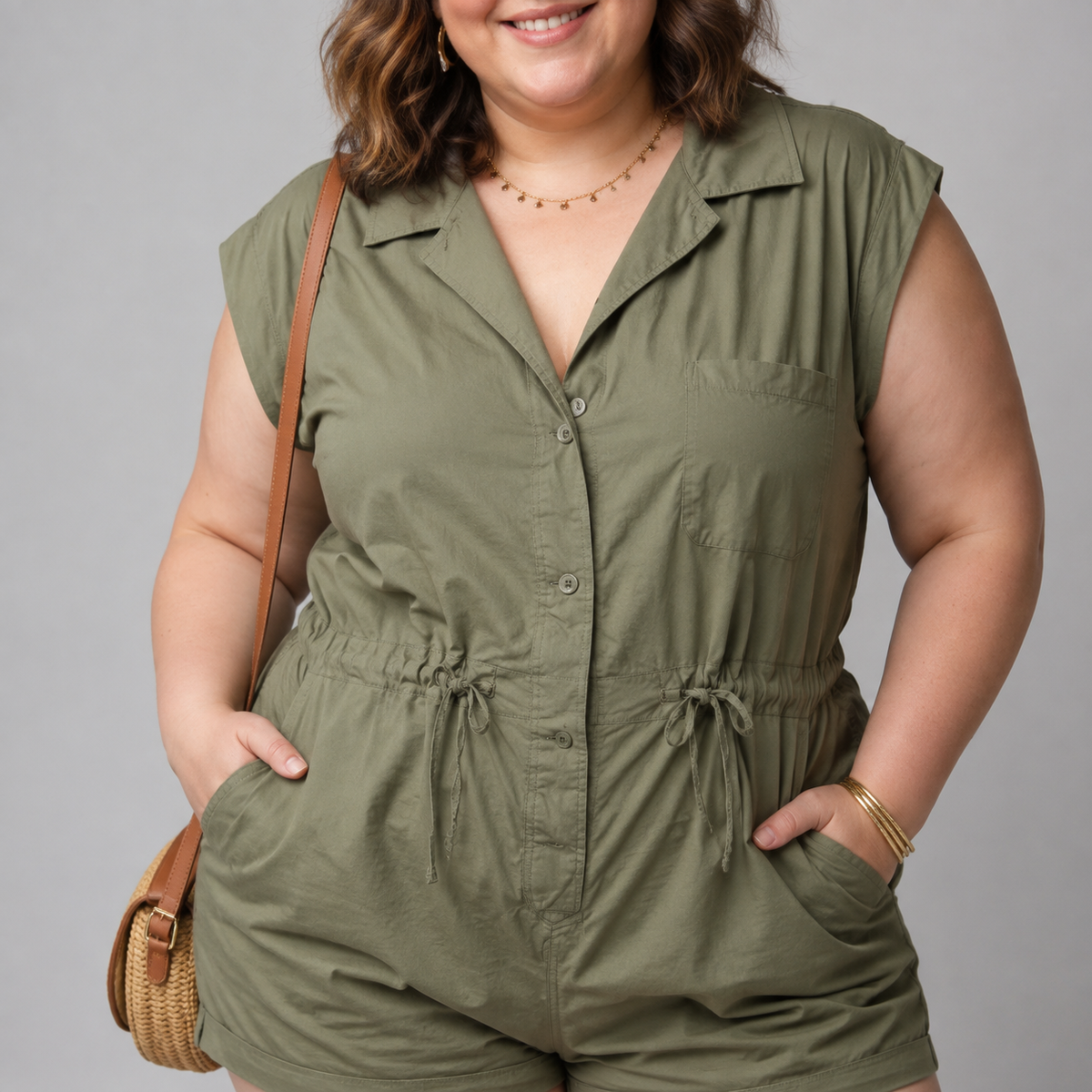 Enterito mujer talla grande verde Celebrity Pink 2XL a 3XL