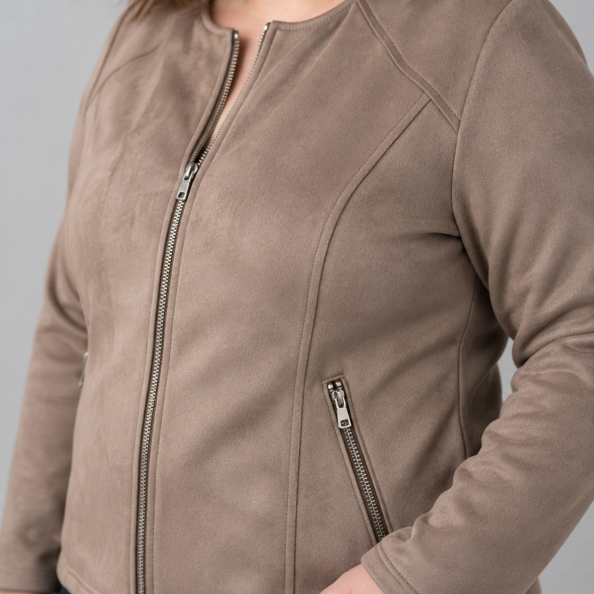 Chaqueta aviadora mujer talla grande confección nacional
