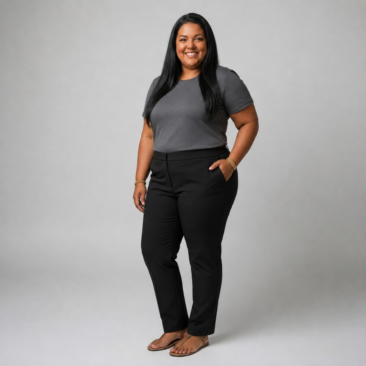 Pantalón negro de vestir mujer marca Alfani talla XL