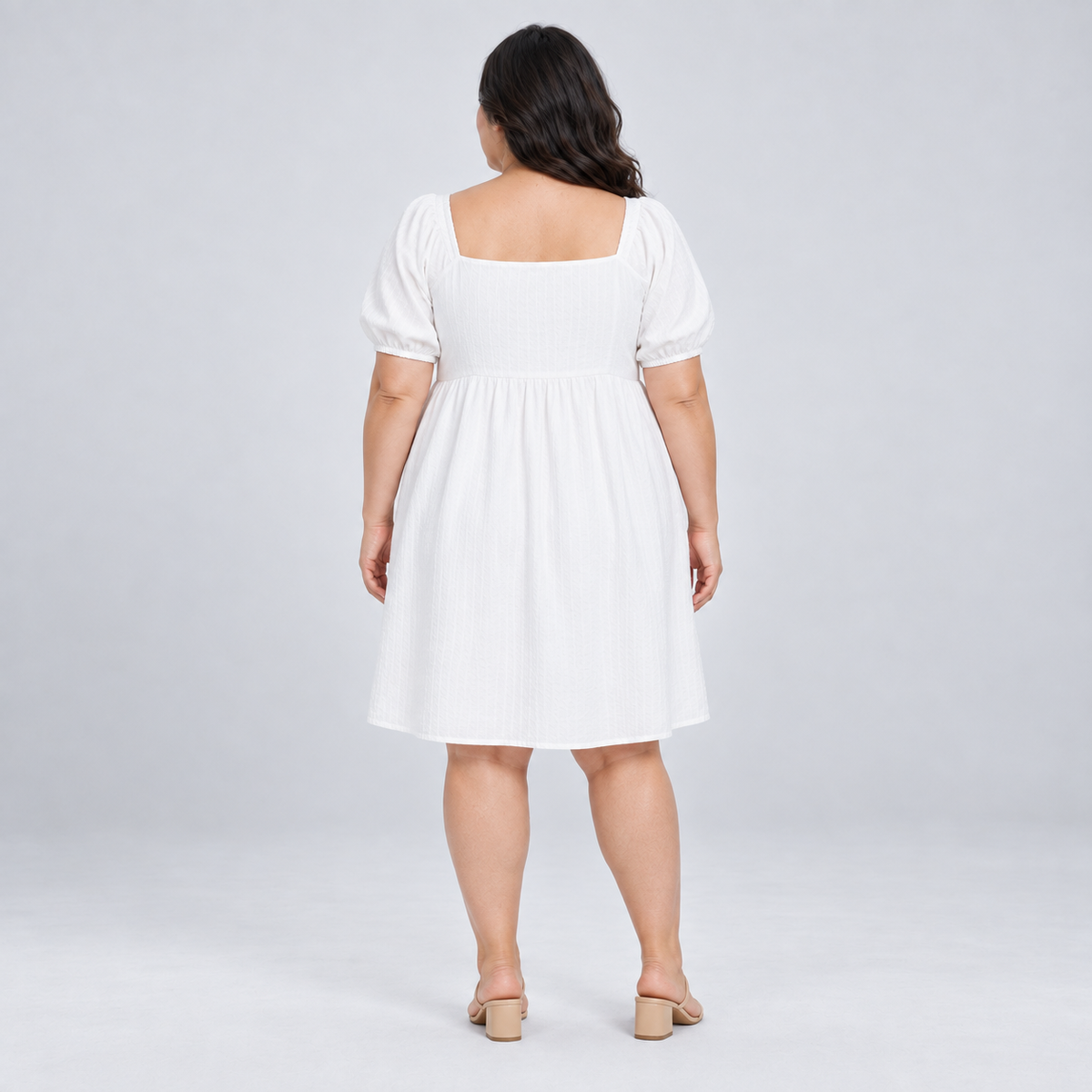 Vestido verano mujer Old Navy blanco hombro arrepollado XL