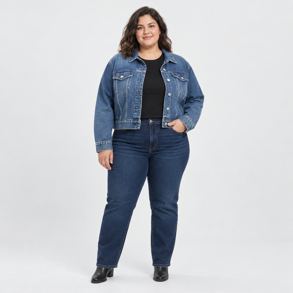 Chaqueta de mezclilla mujer talla grande GAP XL