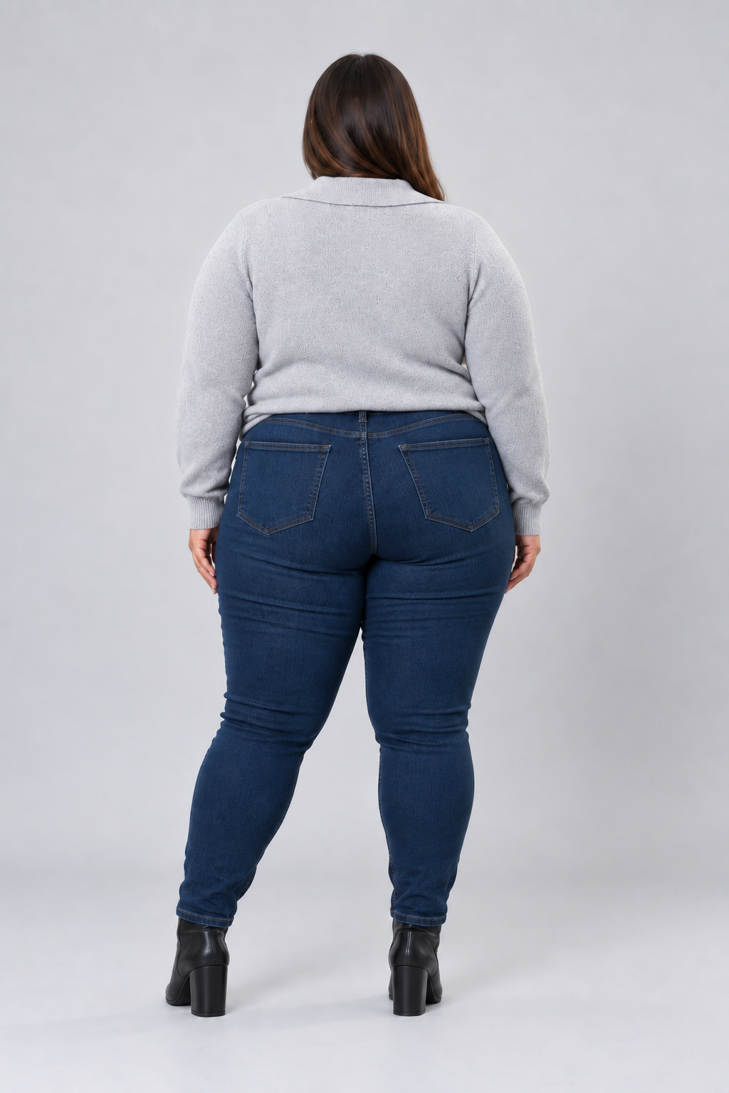 Sweater gris perla mujer Express talla grande