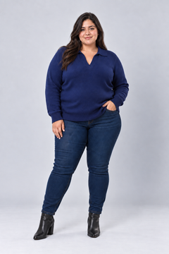 Sweater azul mujer Karen Scott talla grande
