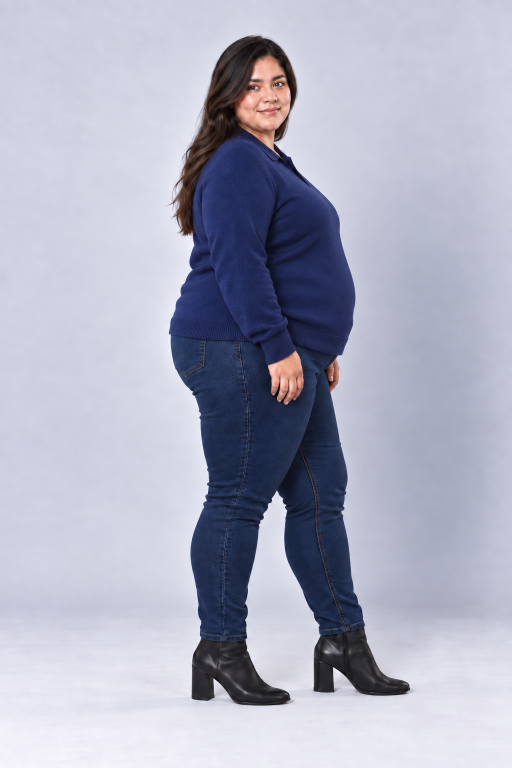 Sweater azul mujer Karen Scott talla grande