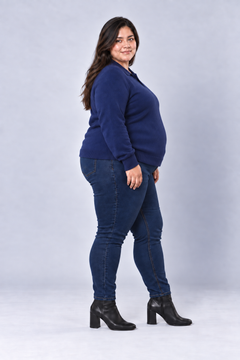 Sweater azul mujer Karen Scott talla grande