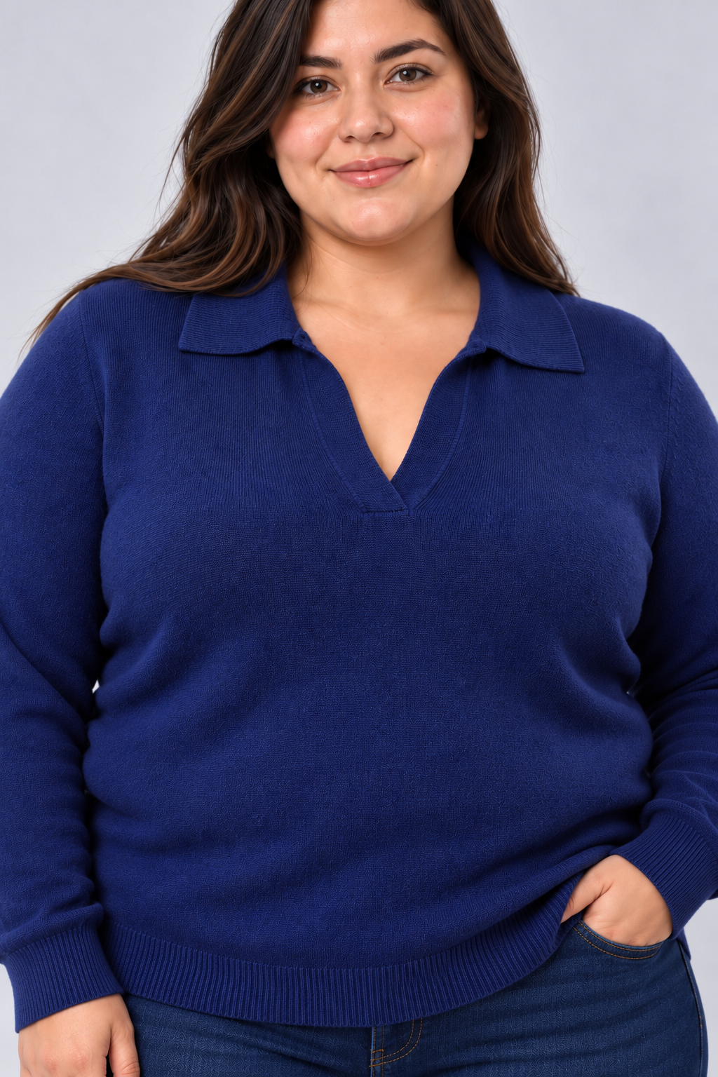 Sweater azul mujer Karen Scott talla grande