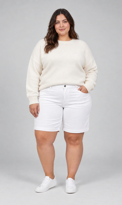 Short Levi’s blanco elasticado talla grande