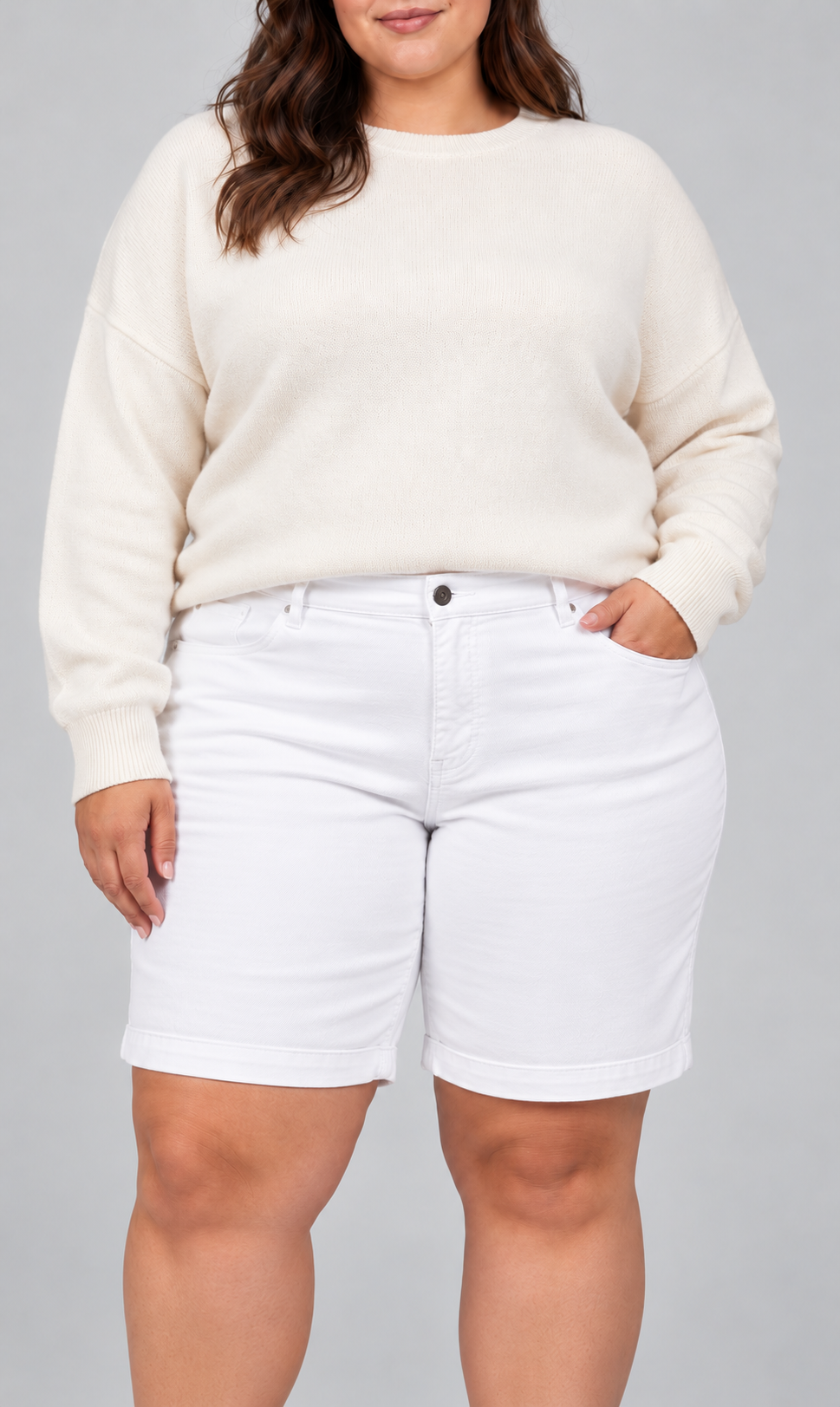 Short Levi’s blanco elasticado talla grande