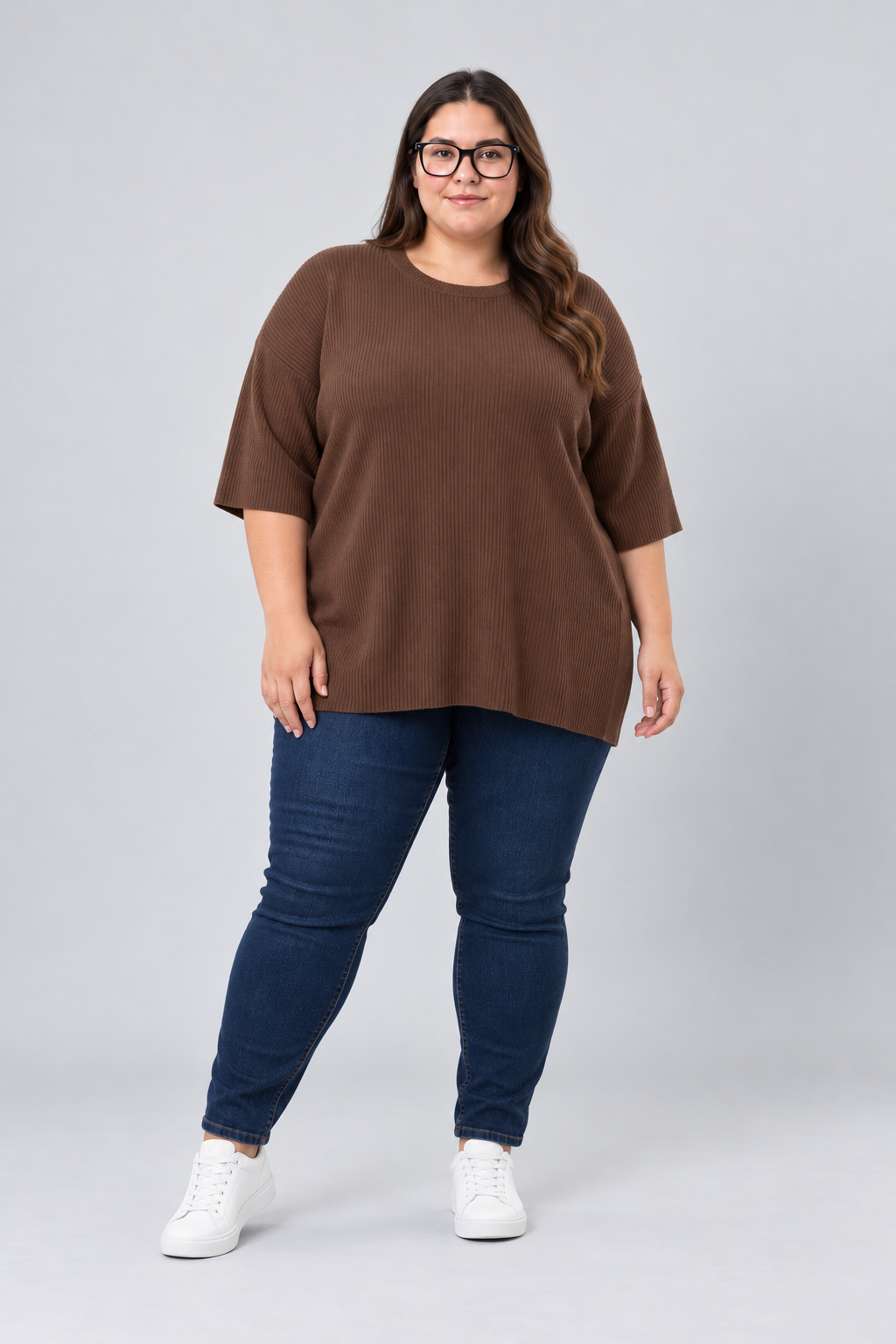 Sweater café mujer 4th & Reckless talla grande