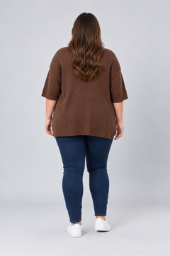 Sweater café mujer 4th & Reckless talla grande