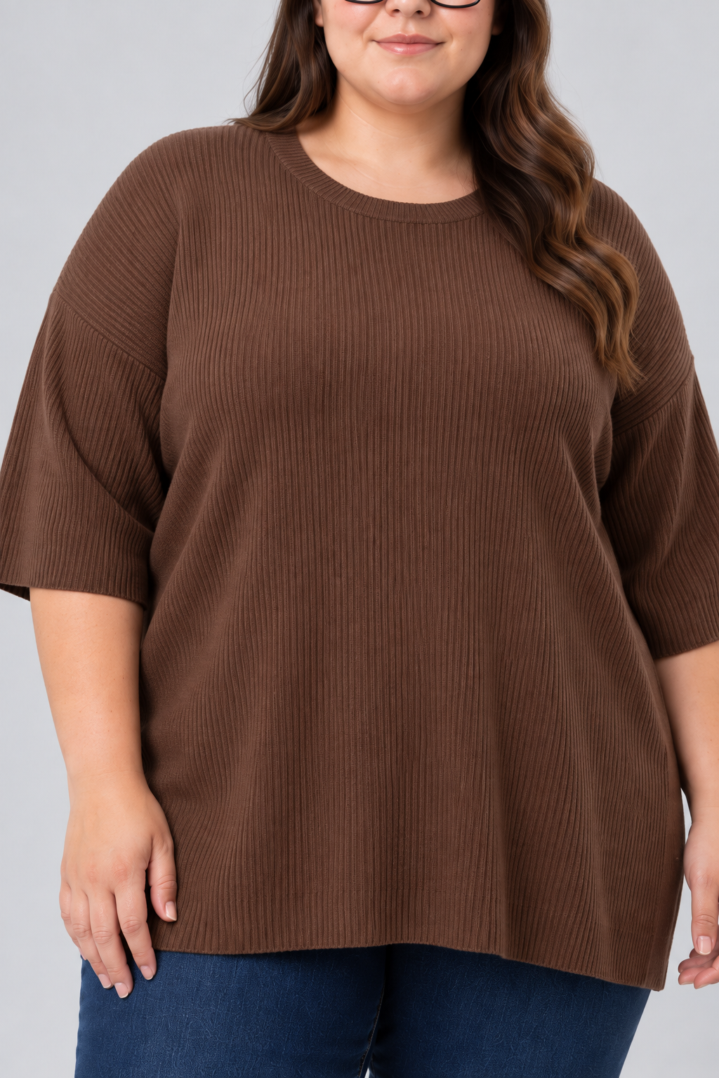 Sweater café mujer 4th & Reckless talla grande