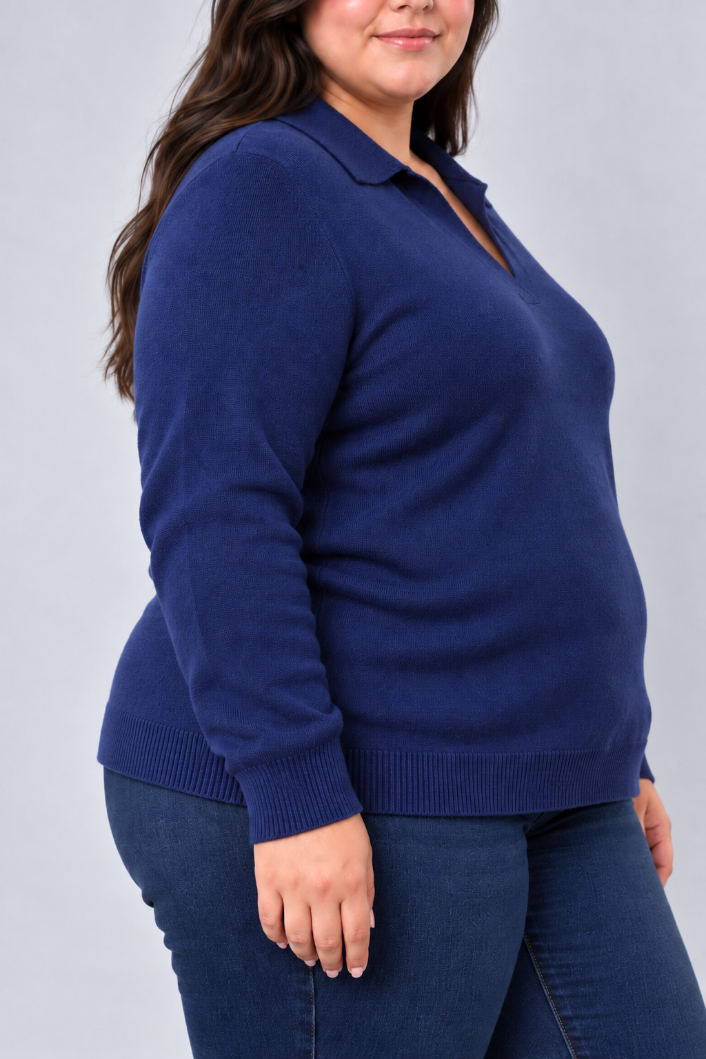 Sweater azul mujer Karen Scott talla grande
