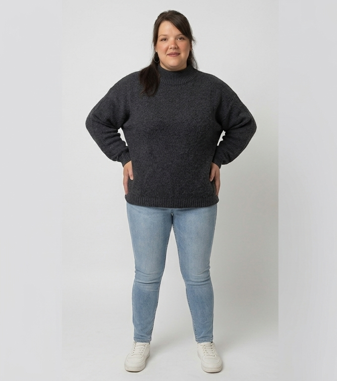 Suéter mujer talla grande Old Navy negro 4X cómodo y versátil