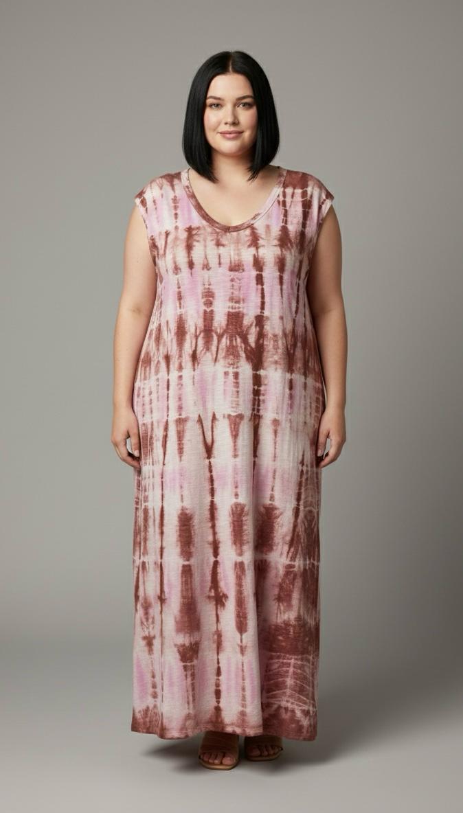 Vestido tie dye rosa mujer talla grande Universal Thread 2XL
