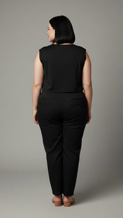 Blusa negra sin mangas mujer talla grande Cider XL